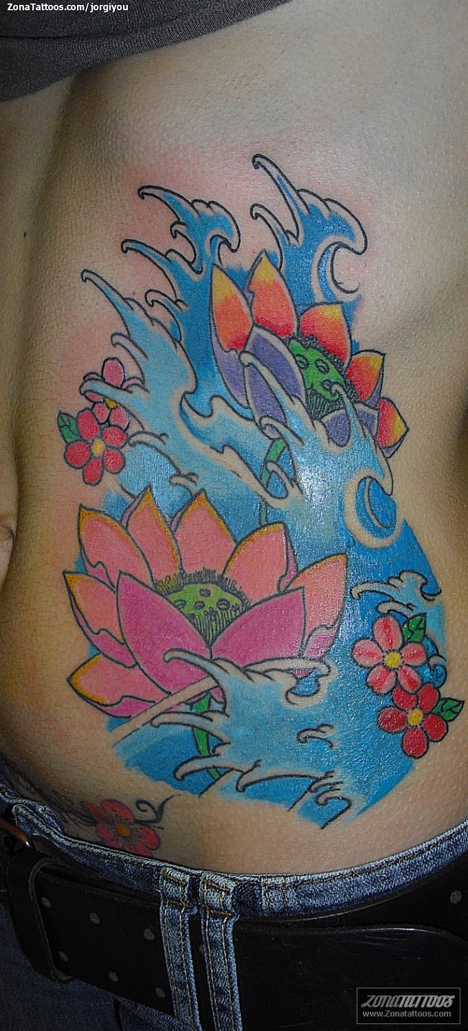 Foto de tatuaje Lotos, Agua, Orientales