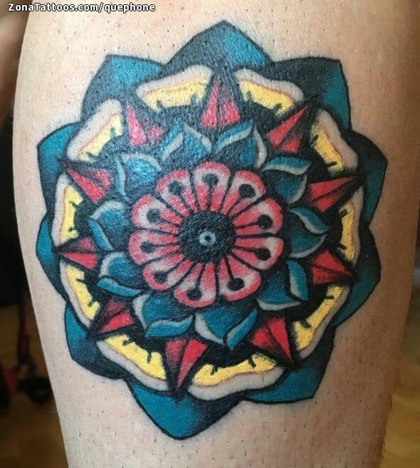 Tattoo photo Mandalas, Flowers