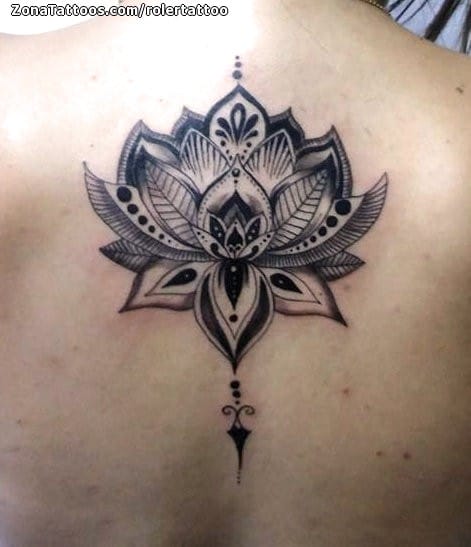 Tattoo photo Mandalas, Lotus, Back