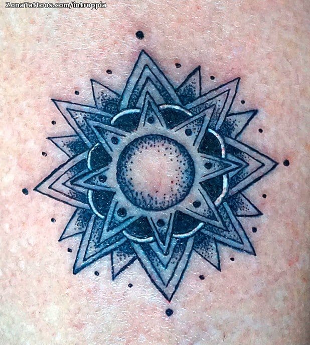 Tattoo photo Mandalas, Tiny, Pointillism