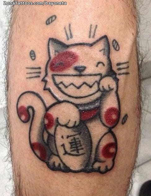 Tattoo photo Maneki-neko, Cats, Asian