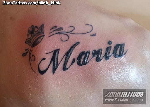 Foto de tatuaje Nombres, Coronas, Letras