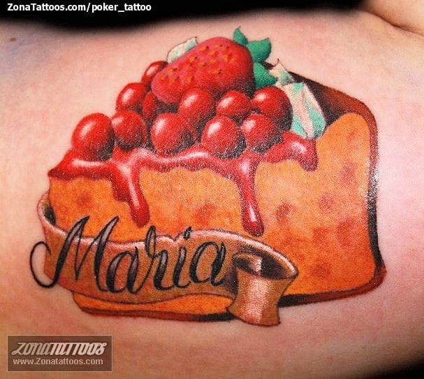 Tattoo of Cakes, Sweets, Fruits
