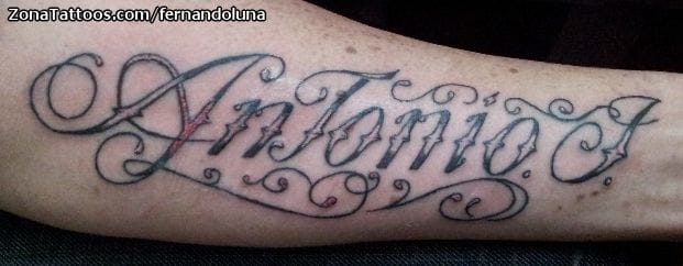 Tattoo photo Letters, Names, Antonio