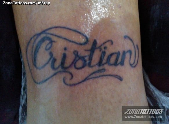 Foto de tatuaje Letras, Nombres, Cristian