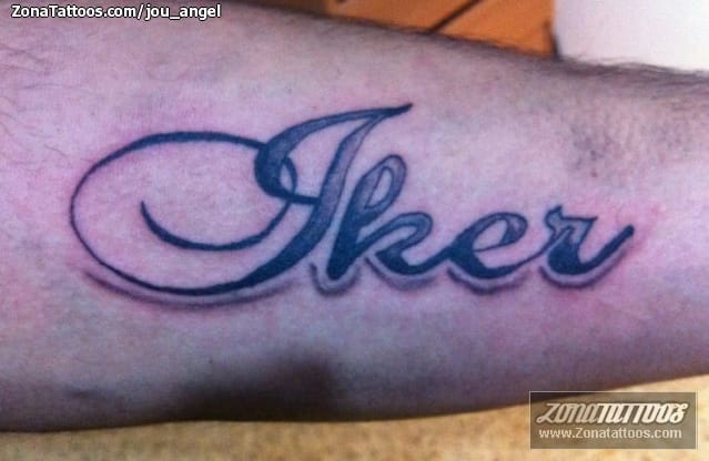 Tattoo photo Iker, Letters, Names