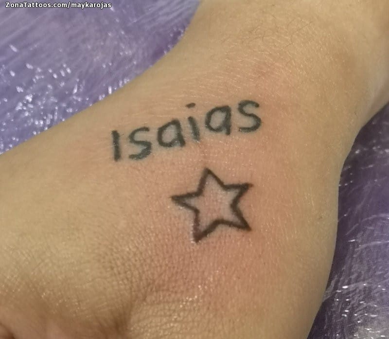 Tattoo photo Isaías, Names, Letters