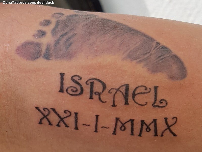 Foto de tatuaje Huellas, Nacimiento, Israel