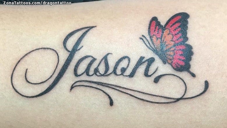 Foto de tatuaje Jason, Nombres, Letras