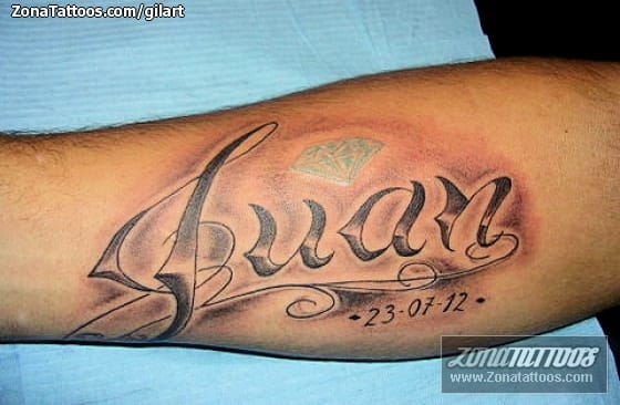 Tattoo photo Names, Juan, Letters