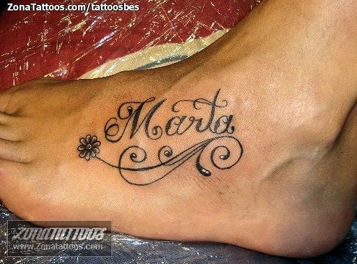 Foto de tatuaje Nombres, Marta, Letras