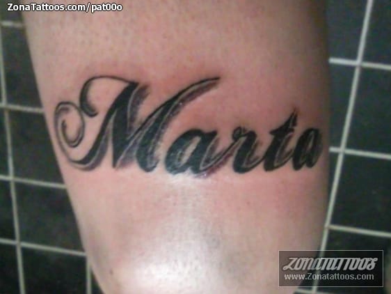 Tattoo photo Names, Letters, Marta