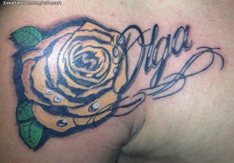 Foto de tatuaje Olga, Nombres, Letras