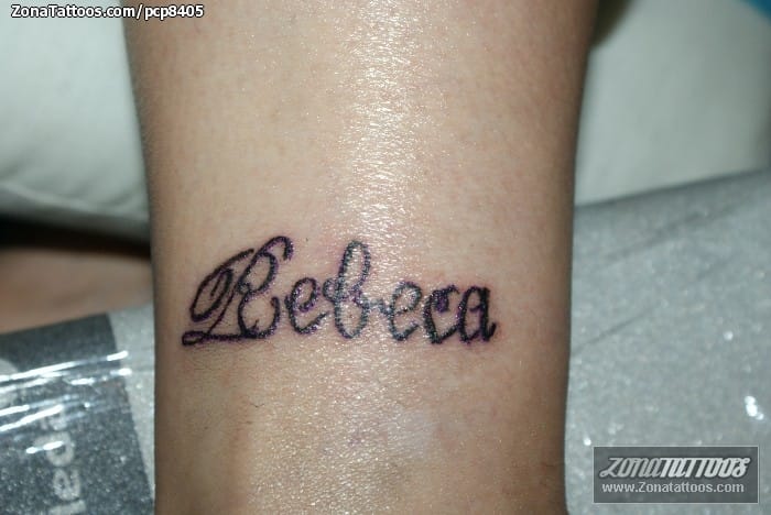 Tattoo photo Names, Rebeca, Letters