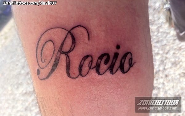 Tattoo photo Names, Letters, Rocío