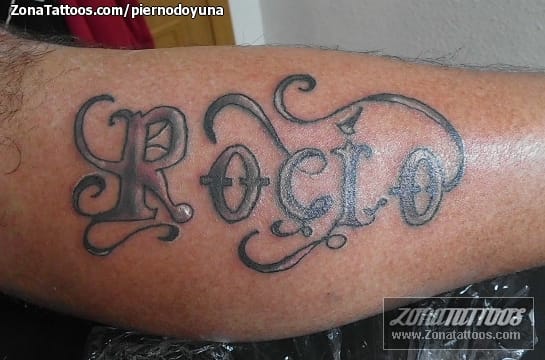 Tattoo photo Names, Letters, Rocío