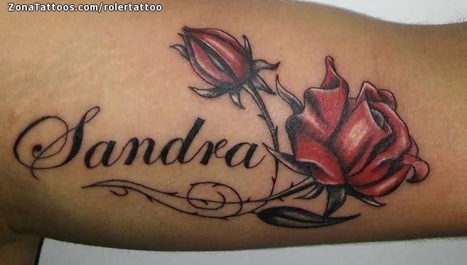 Tattoo photo Sandra, Names, Letters