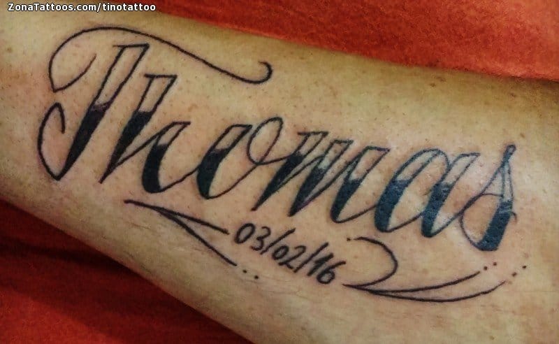 Foto de tatuaje Thomas, Nombres, Letras