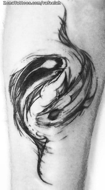 Tattoo photo Fish, Animals, Yin Yang