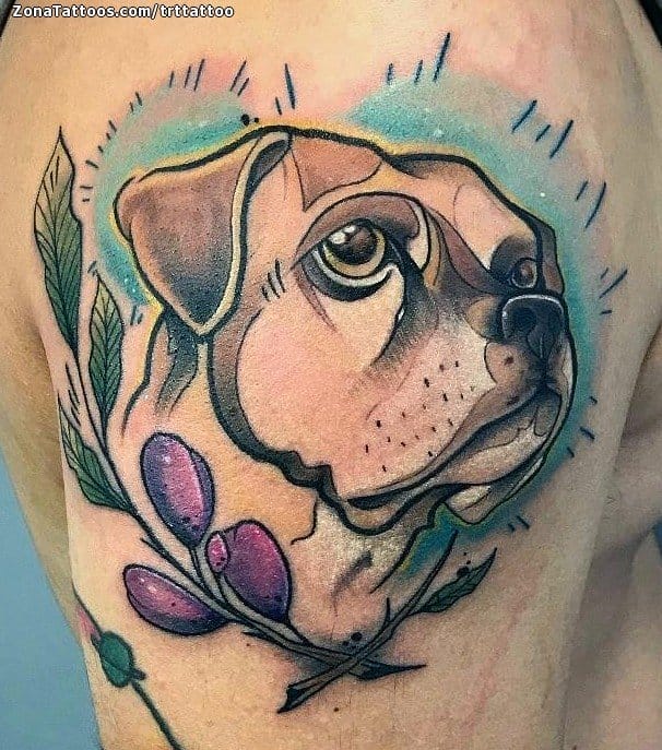 Foto de tatuaje Perros, Animales, Hombro