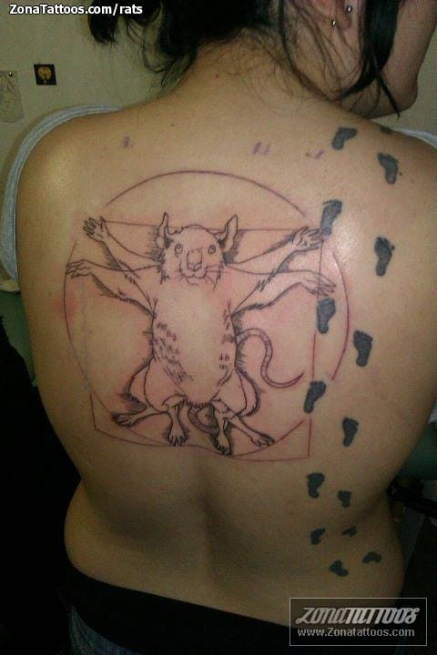 Tattoo photo Back, Rats, Animals