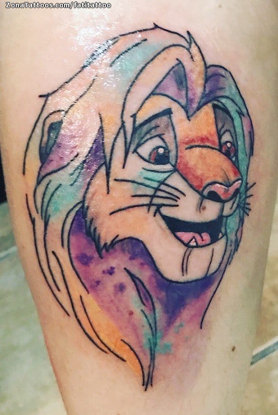 Foto de tatuaje Leones, Disney, Cine