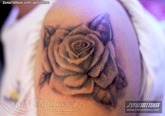 Tattoo photo Roses, Flowers