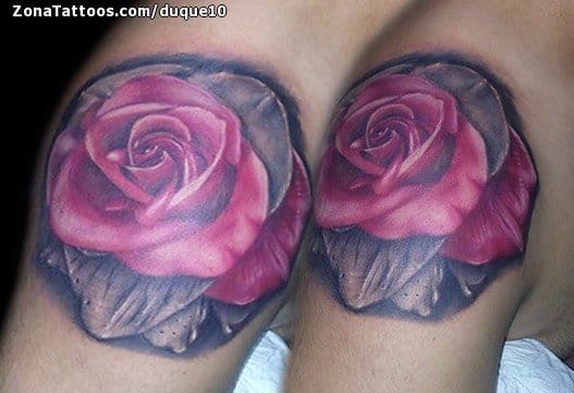 Tattoo photo Roses, Flowers, Shoulder