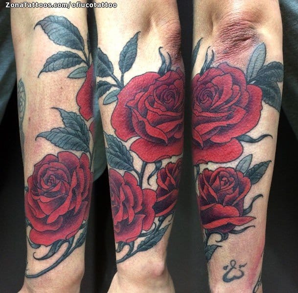 Tattoo photo Roses, Flowers, Forearm