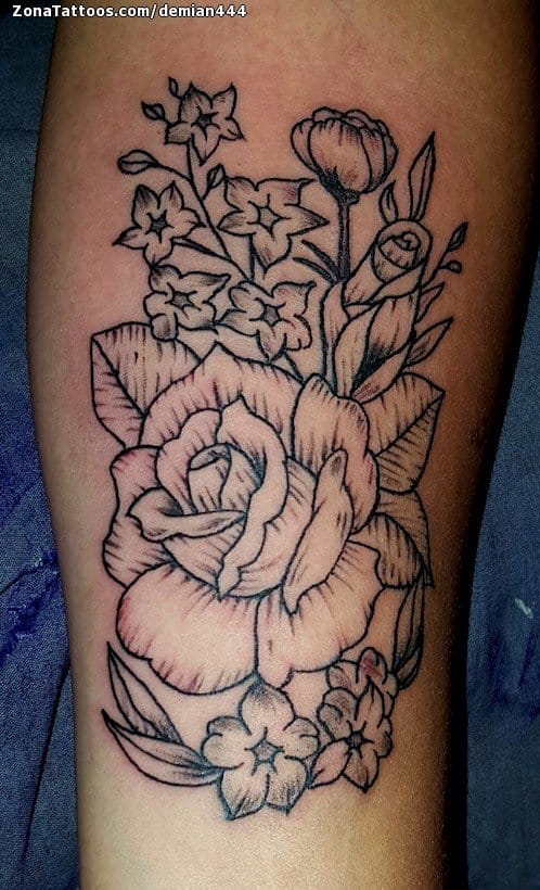 Foto de tatuaje Flores, Rosas