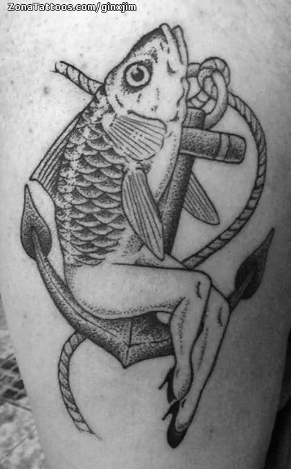 Tattoo photo Fantasy, Anchors, Pointillism