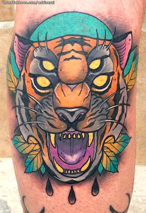 Foto de tatuaje Tigres, Animales, Fantasía