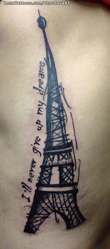 Tattoo photo Torre Eiffel, Monuments