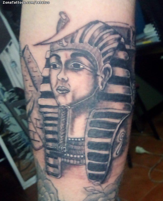 Tattoo photo Tutankamon, Egyptian