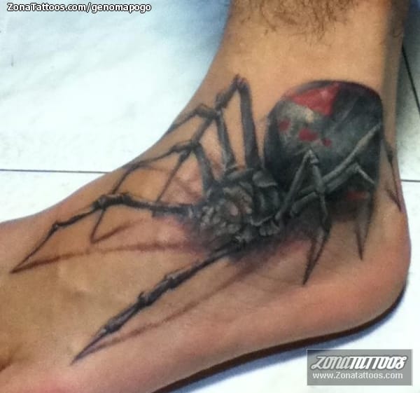 Foto de tatuaje Arañas, Insectos, Tobillo