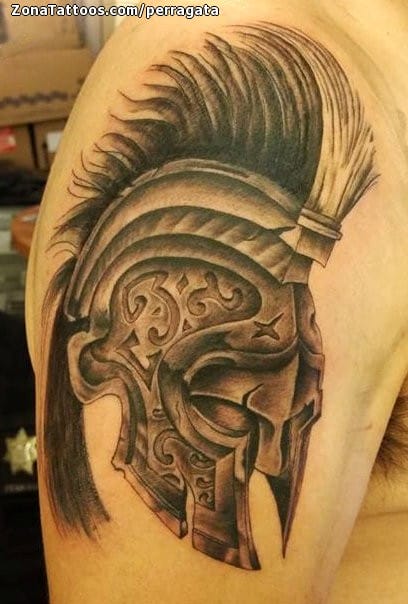 Tattoo photo Helmets, Shoulder