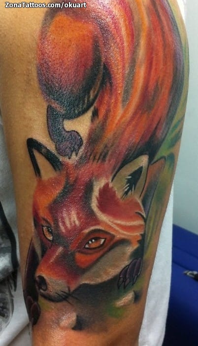 Tattoo photo Foxes, Animals