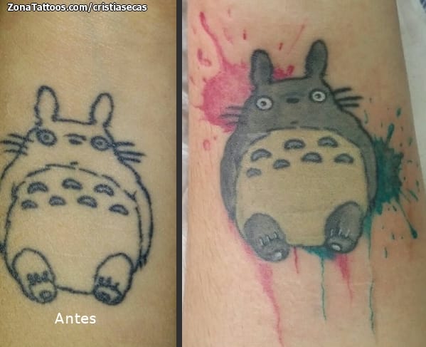 Tattoo photo Totoro, Manga, Watercolor