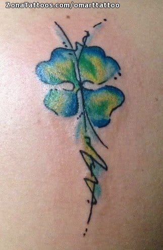 Tattoo photo Clovers, Watercolor, Plants