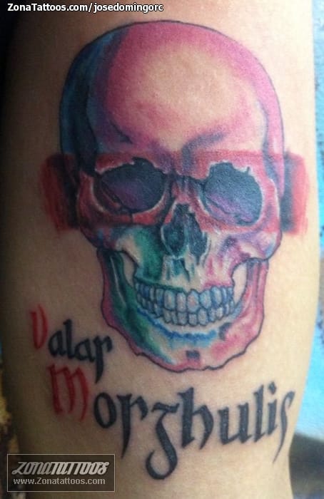 Foto de tatuaje Calaveras, Letras