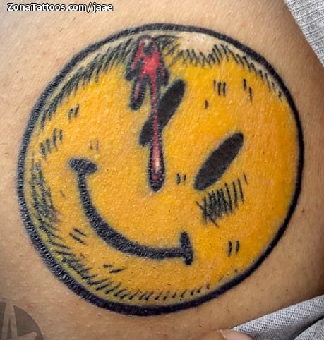 Foto de tatuaje Watchmen, Smileys, Cómics