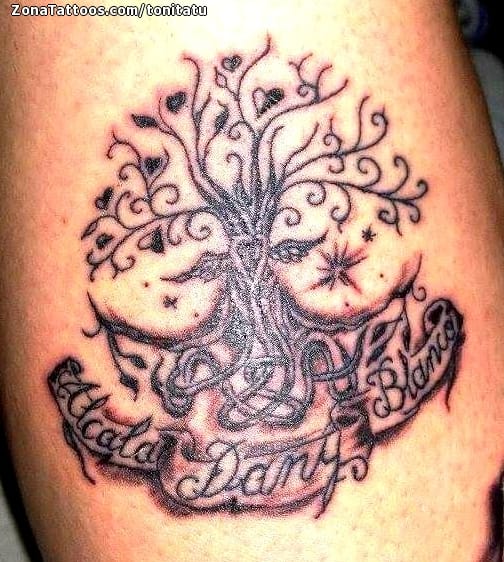 Foto de tatuaje Yggdrasil, Árboles