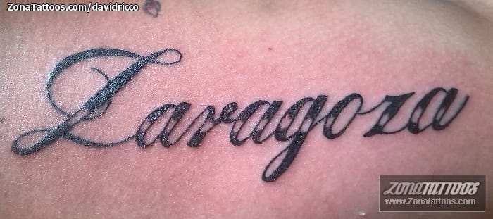 Tatuaje de Letras